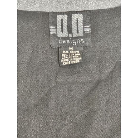 D.D. Designs Vest Womens Medium Blue Denim Vintage Sunflower Embroidery - Picture 3 of 7